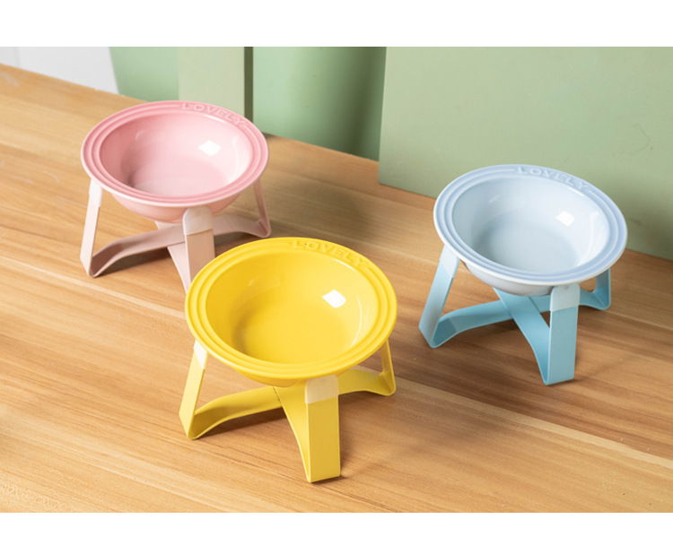 Wow, custom-made French cat bowl, pet bowl, ceramic cat bowl stand, protecting cervical vertebrae, cat bowl, small pet dog bowl pic 7