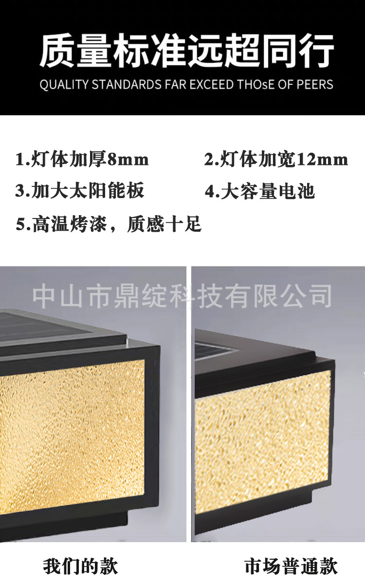 户外防水太阳能柱头灯庭院灯别墅花园大门围栏围墙灯景观门柱灯详情7