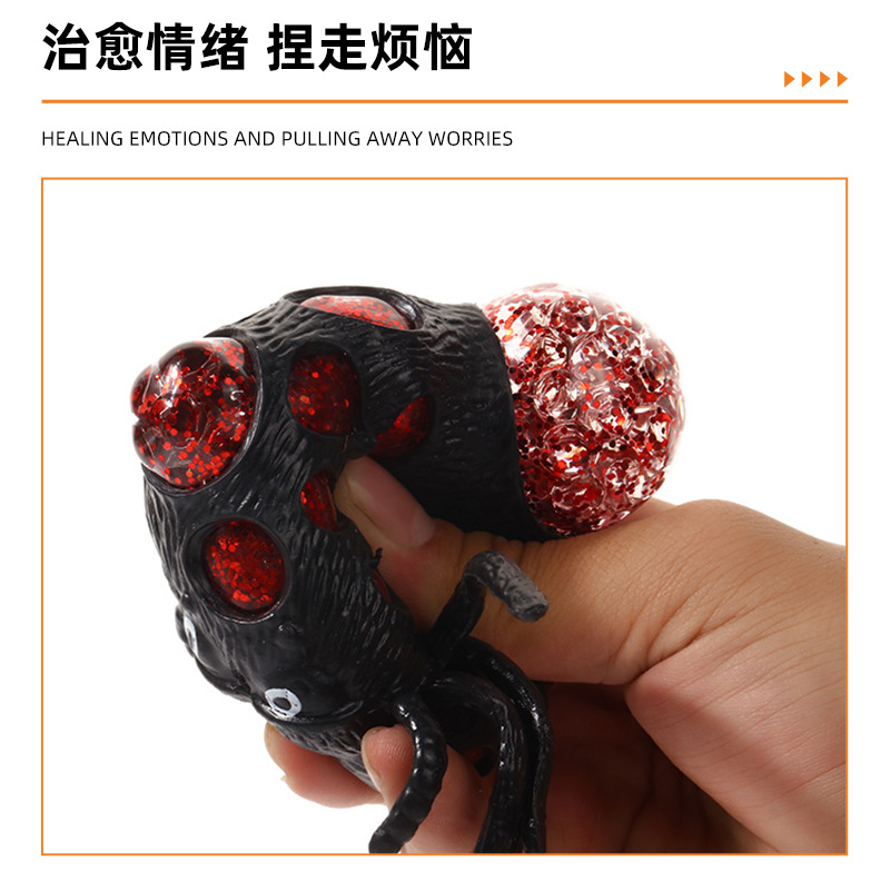 跨境专供爆款玩具 万圣节蜘蛛整蛊发泄玩具 仿真蜘蛛减压玩具批发详情5