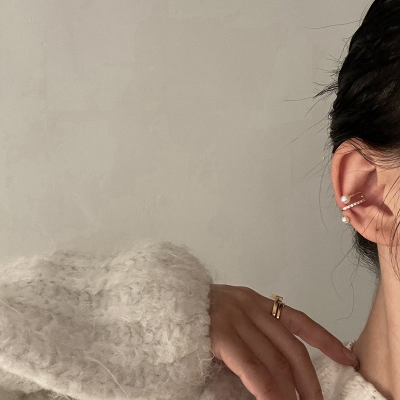 韩国小众设计感冷淡风耳夹无耳洞耳骨夹时尚气质简约波浪耳环耳饰详情6