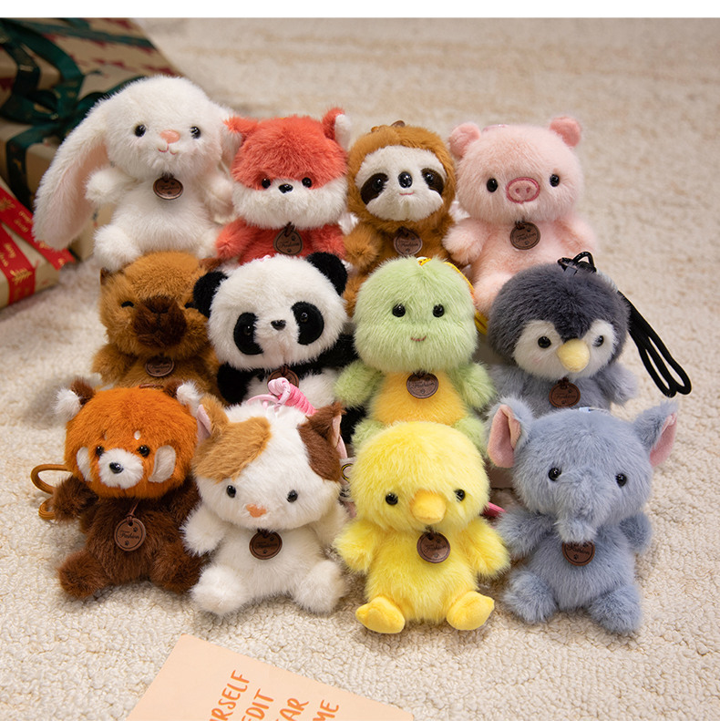 可爱香墩墩小动物公仔挂件带香味萌宠毛绒玩具包包挂饰玩偶礼物详情3