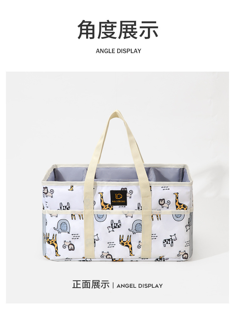 New large-capacity mommy bag, portable and storable baby bag, multi-functional layered baby bag wholesale pic 15