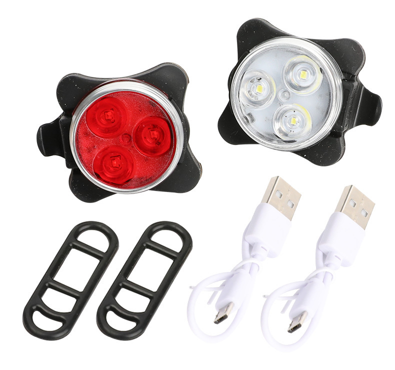 New mountain bike, bicycle, USB warning light, bicycle headlight + taillight, LED emergency light, cycling accessories pic 7