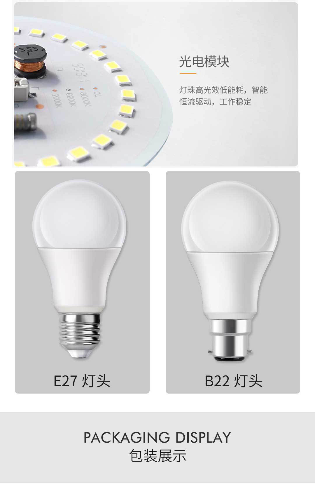 Kuppet高光效超亮LED低能耗A60球泡灯节能灯家用灯泡批发e27螺口详情6