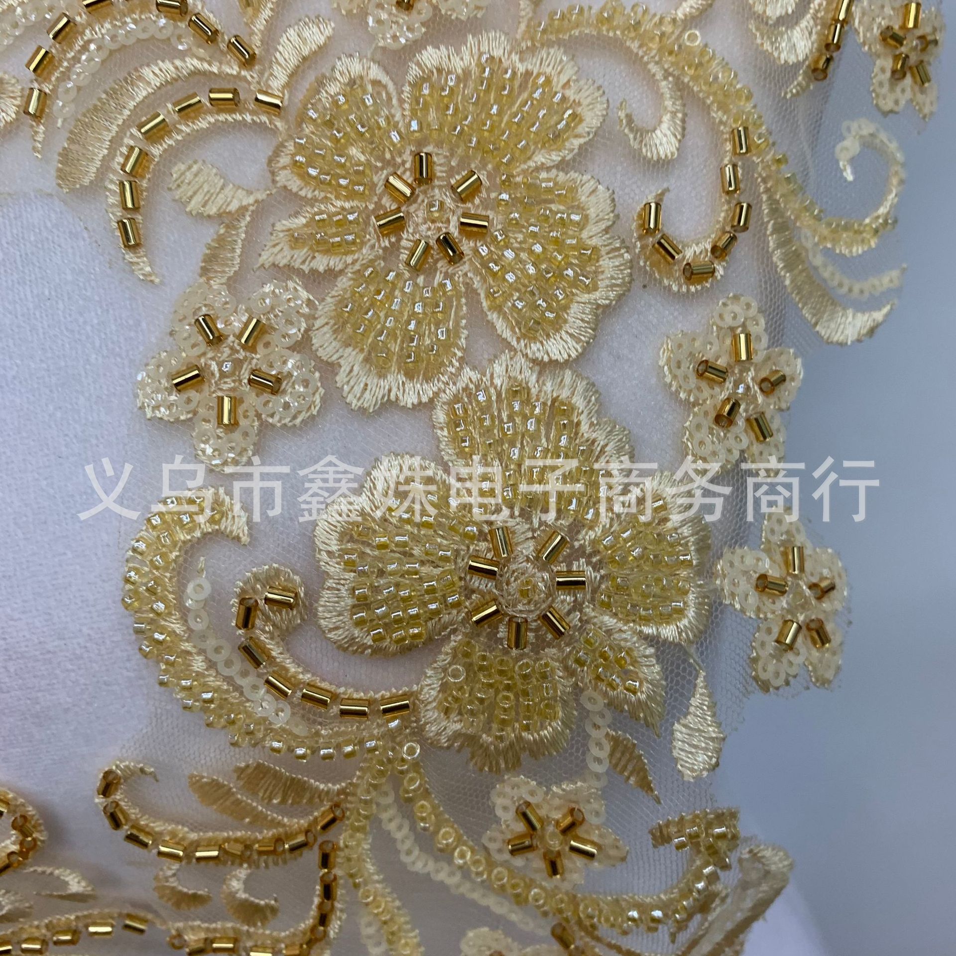 Best-selling colored three-dimensional lace embroidered fabric stickers for diy evening gowns and wedding clothing accessories with sequins and decals pic 17