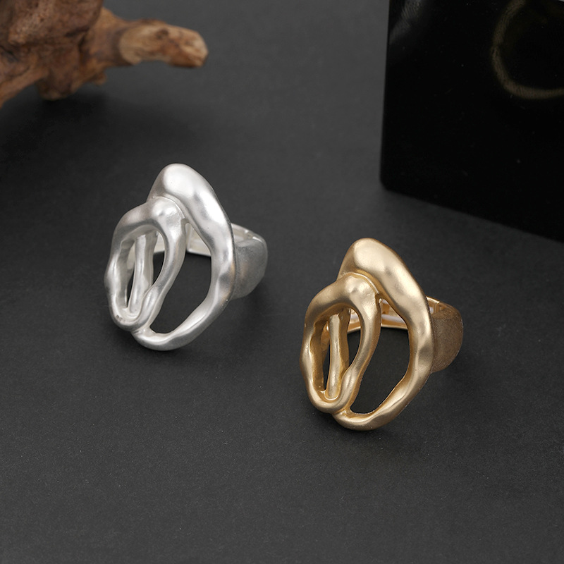 The new cross-border European and American ring from Amazon features a unique and high-end hollowed-out design, making it a perfect accessory for ladies pic 7