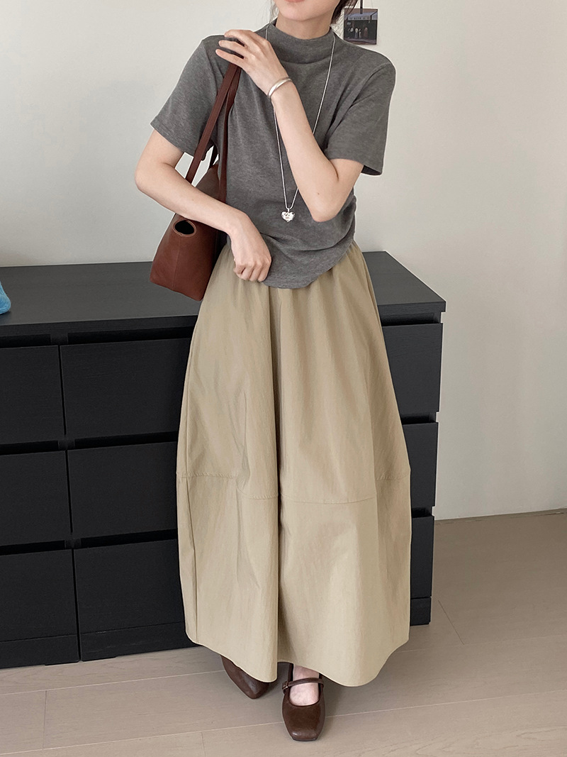 那末 本期主推 搭全店的半身裙！极简通勤百搭松紧腰长裙女2135详情16