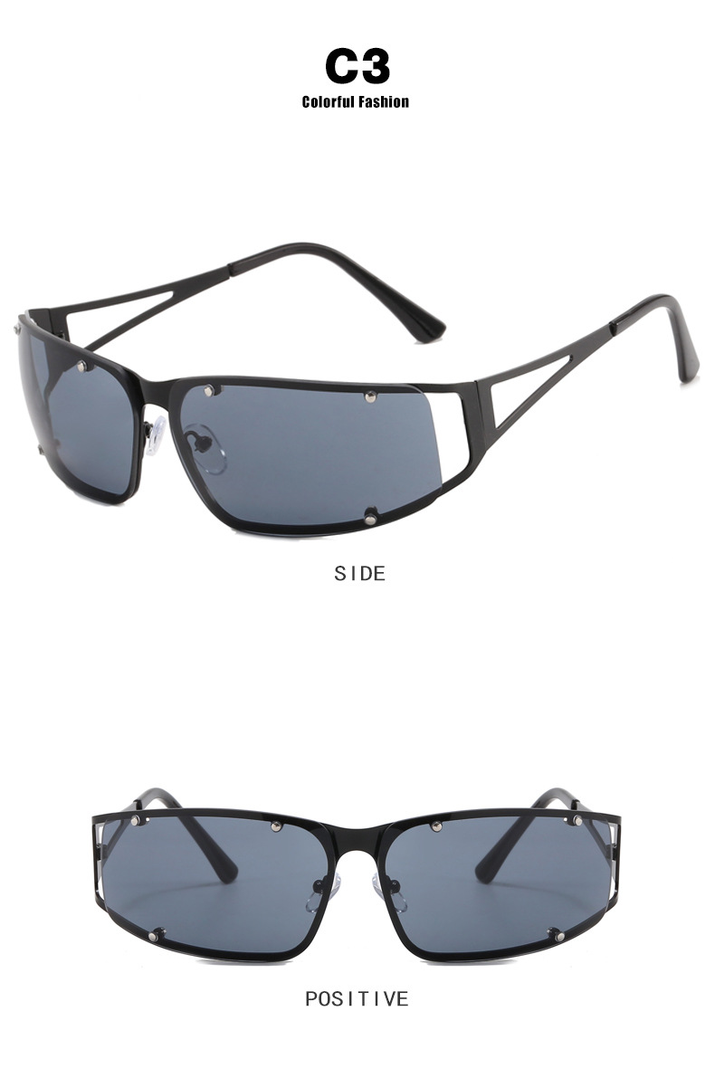 金属Y2K太阳镜镂空2023新款女欧美个性辣妹蹦迪墨镜时尚太阳眼镜详情9