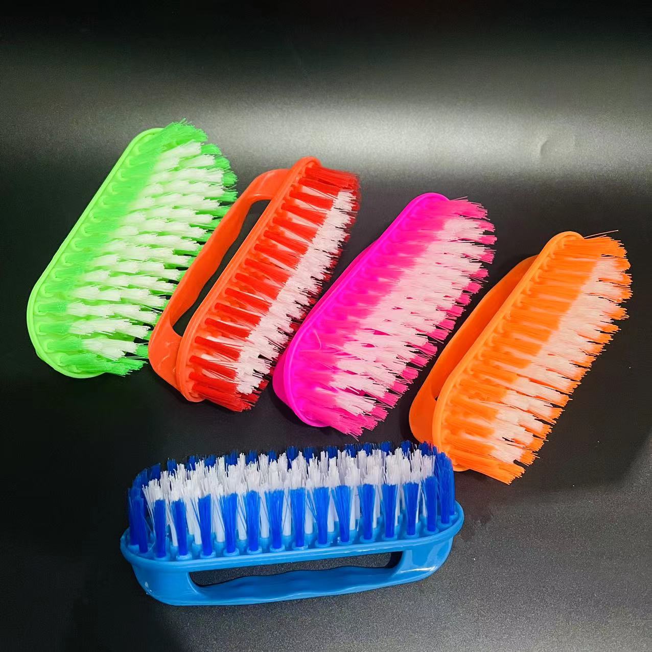 【 Zone 3-7 】3008B laundry brush 10/ pack 240/ box 1 yuan 2 yuan Plastic large laundry brush Shoe brush hand-held square brush Clothing brush Plastic brush Generous brush household pic 3