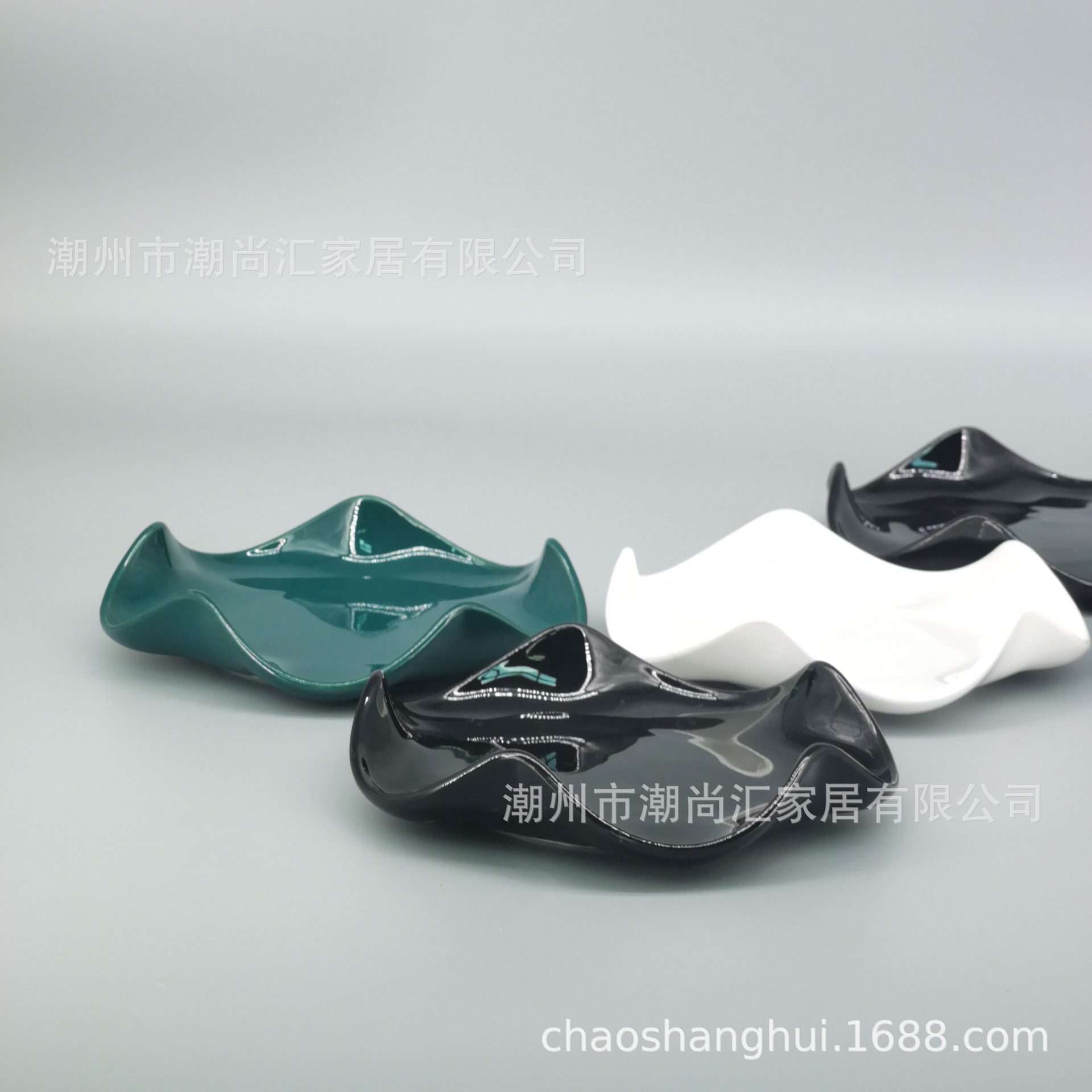 陶瓷勺托搁勺器家居厨房陶瓷花瓣形汤勺架小菜碟西餐餐具托首饰盘详情19