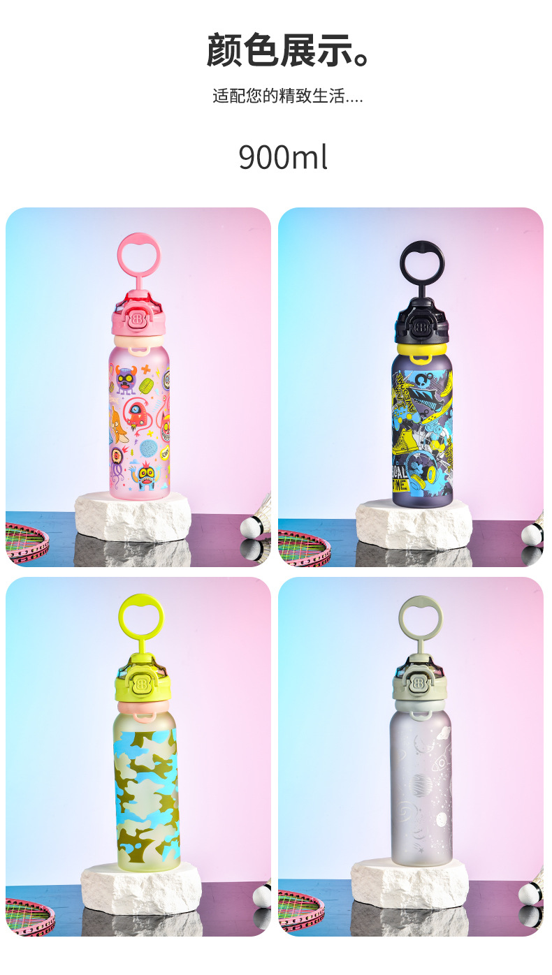 亚马逊希音跨境外贸出口磨砂手提双饮水杯热转印太空杯子男水壶详情9