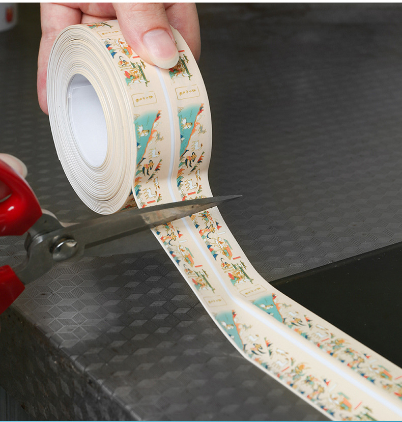 自粘式美缝贴厨房水槽挡水条厨卫防水胶带卫生间防霉美缝贴马桶贴详情17