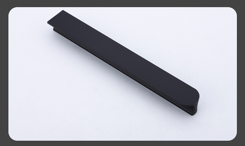 厂家直供现代简约铝合金柜门把手衣柜电视柜橱柜黑色家具五金拉手详情17