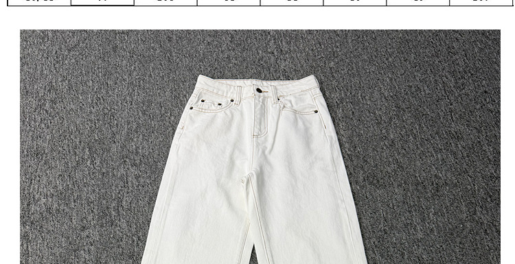 BC High-waisted straight-leg jeans for women, beige, simple style, versatile, casual, loose, wide-leg trousers, European and American style 2026 pic 5