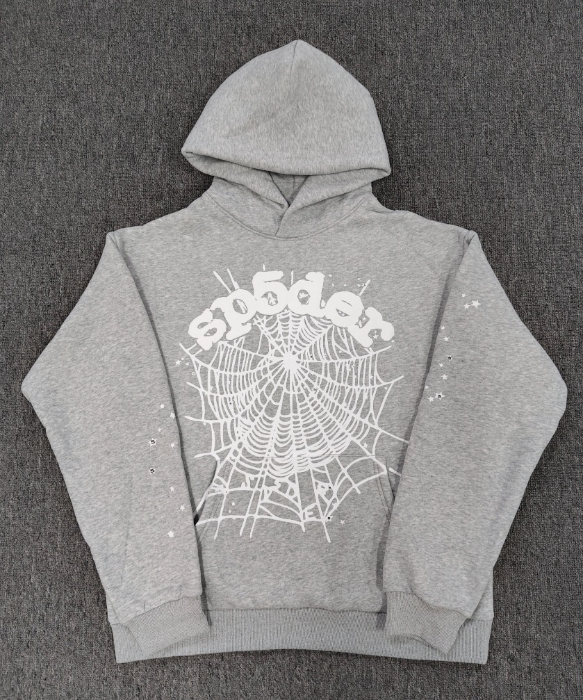 欧美潮牌海外版重磅连帽衫潮流情侣蜘蛛网加绒Sp5der卫衣跨境爆款详情3