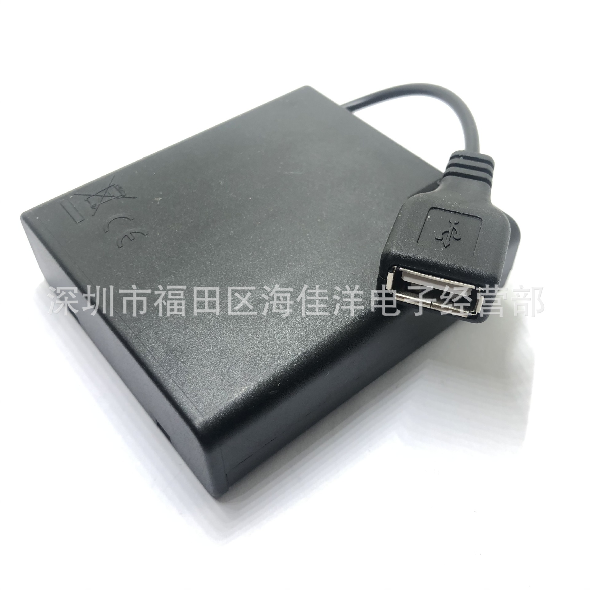 5号4节带盖带开关USB电池盒 4AA to USB电池盒6V 五号四节带盖详情5