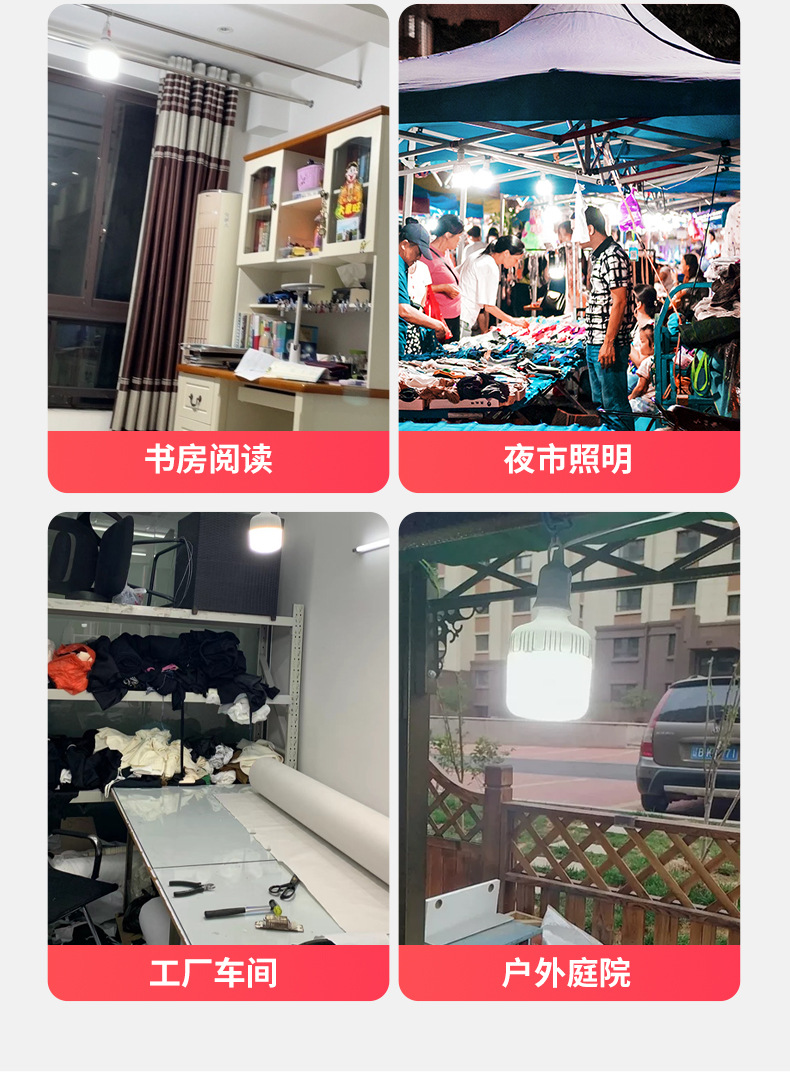 热销灯泡led超亮带开关线 悬挂e27螺口插座灯 家用卧室厨房节能灯详情11