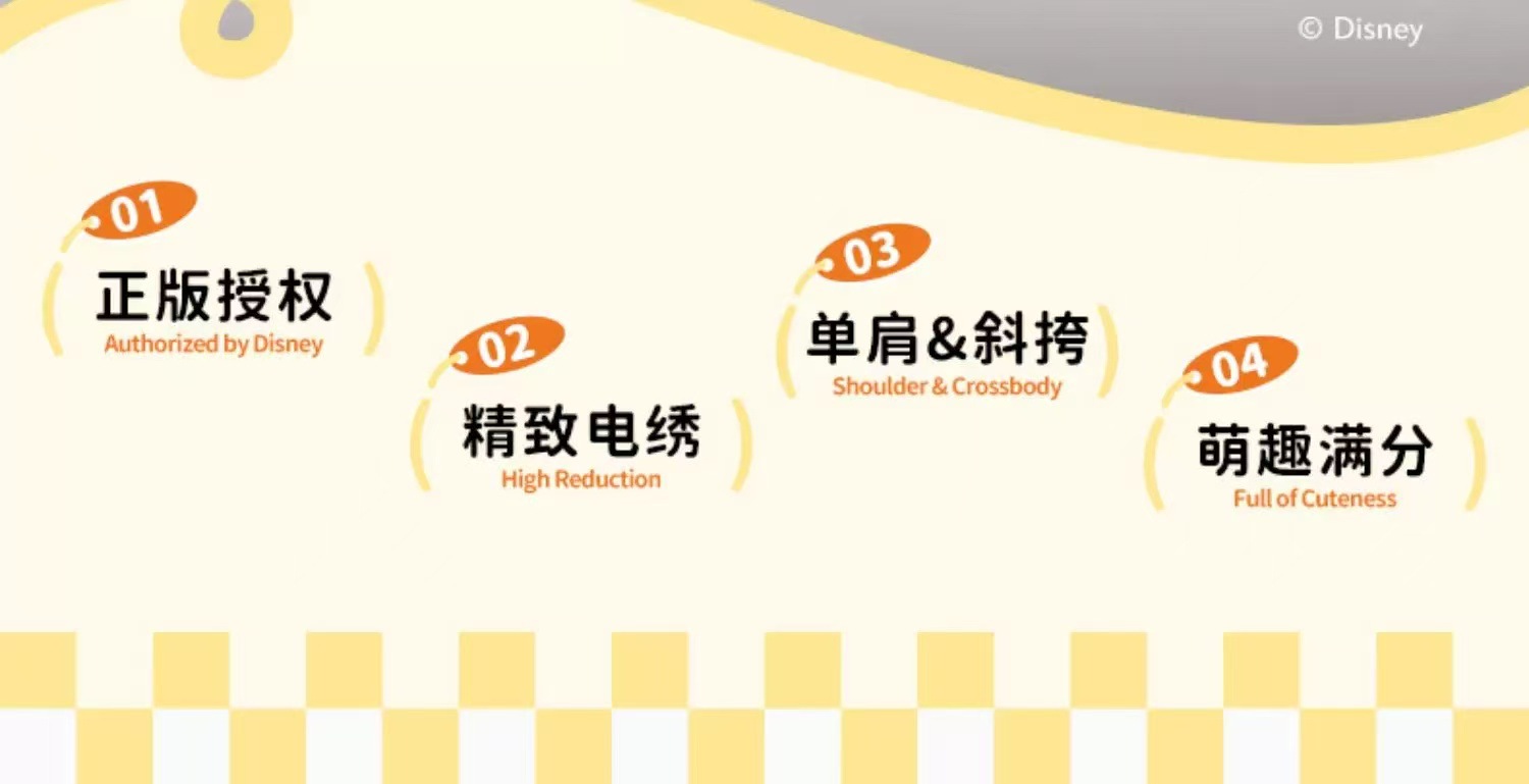 迪士尼正版授权疯狂动物城朱迪尼克春日花花痛带斜挎包毛绒公仔包详情2