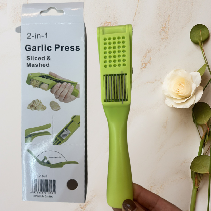 Cross-border stainless steel two-in-one manual garlic press, garlic pounding machine, multi-functional garlic cutter, garlic picker, household garlic puree press pic 7