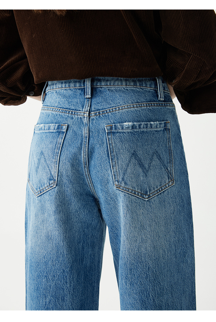 MBB high-end high-waisted jeans for women Spring/Autumn 2025 new style American 9-inch wide-leg pants Loose straight-leg trousers pic 12