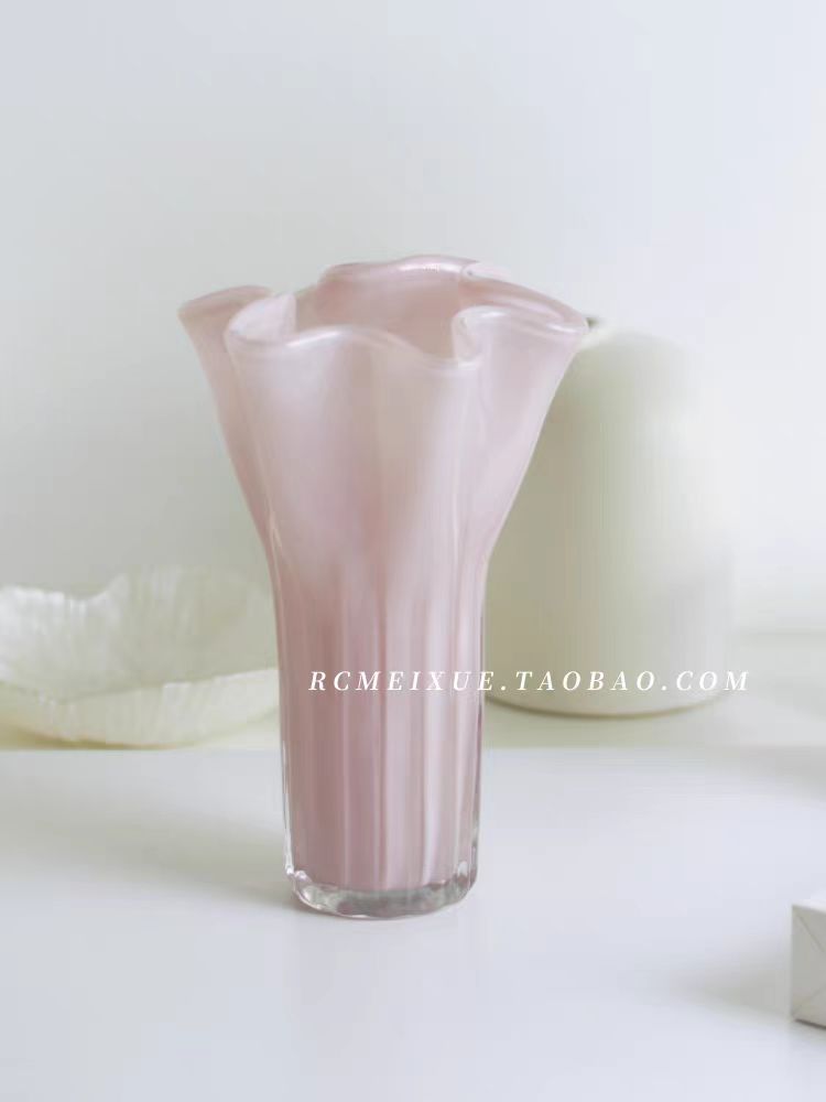 创意白菜花瓶花瓣花瓶摆件简约客厅餐桌样板房花器插花玻璃软装饰详情2