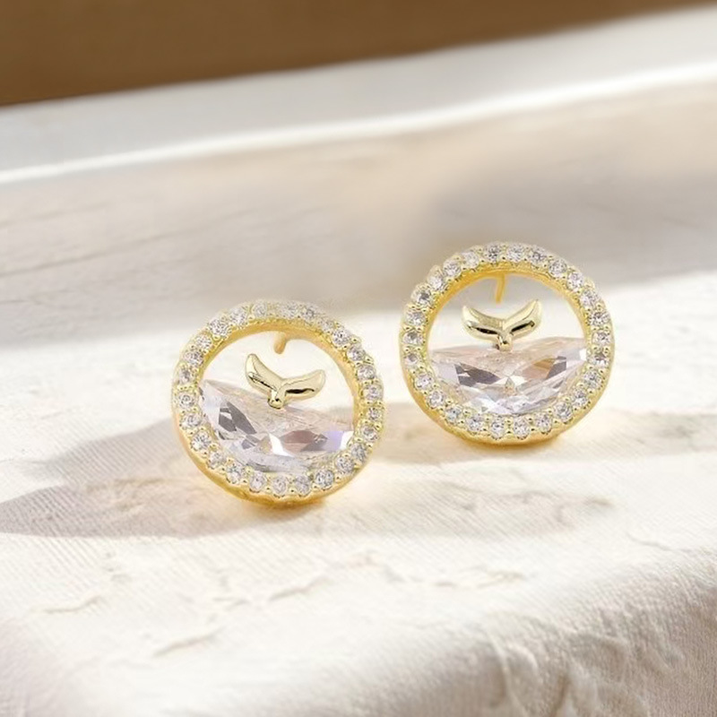 跨境欧美复古高级感百搭美人鱼海洋耳钉s925纯银针耳饰批发耳环潮详情7