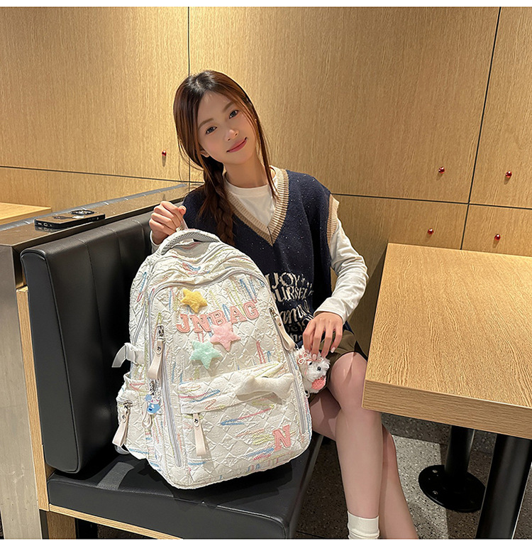 High appearance level schoolbag for junior high school girls, cute and lightweight backpack for primary school students, and large-capacity backpack for senior high school students pic 13