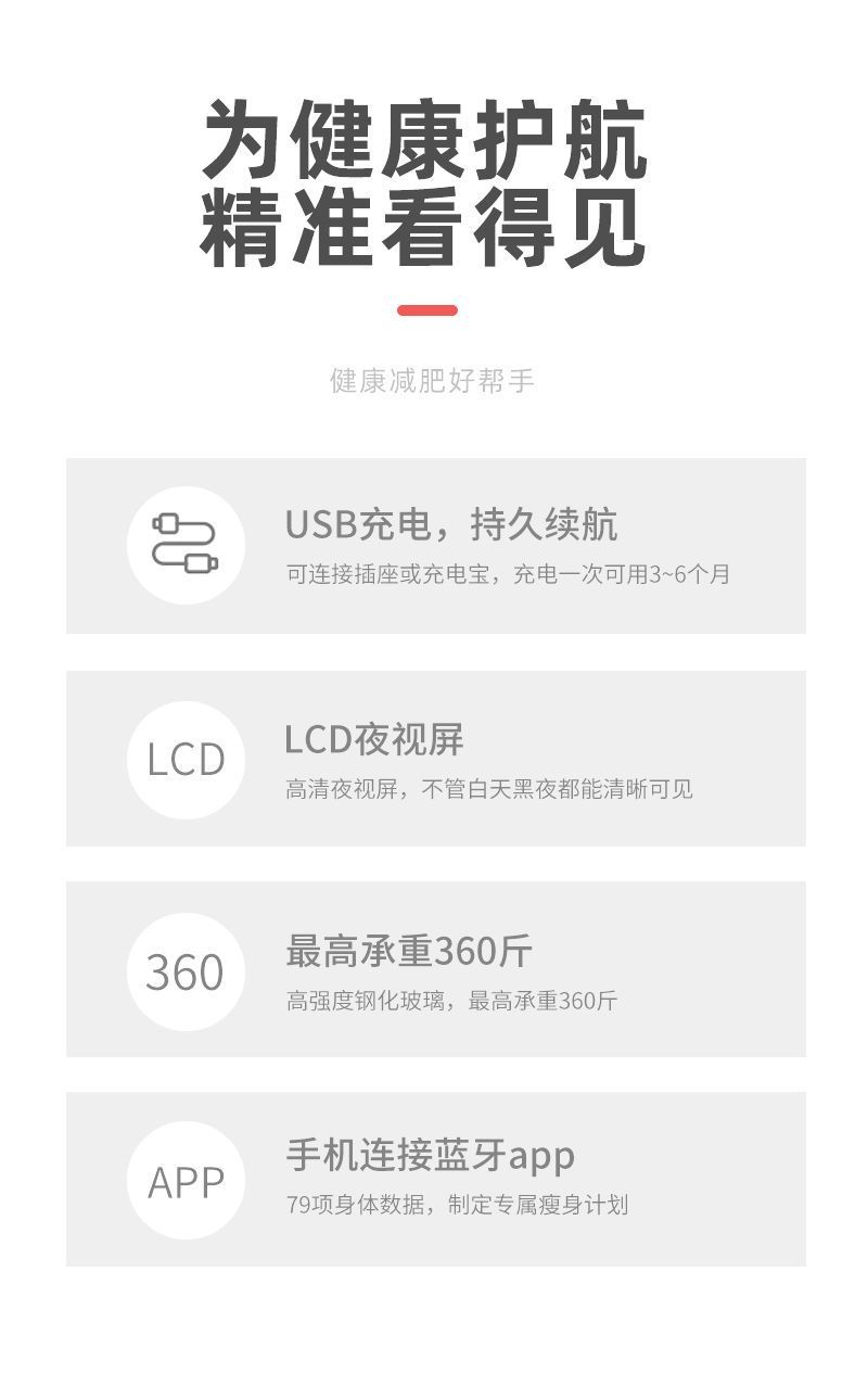 电子秤体重秤家用精准小型人体秤称体重计电子称智能体脂秤减肥秤详情3