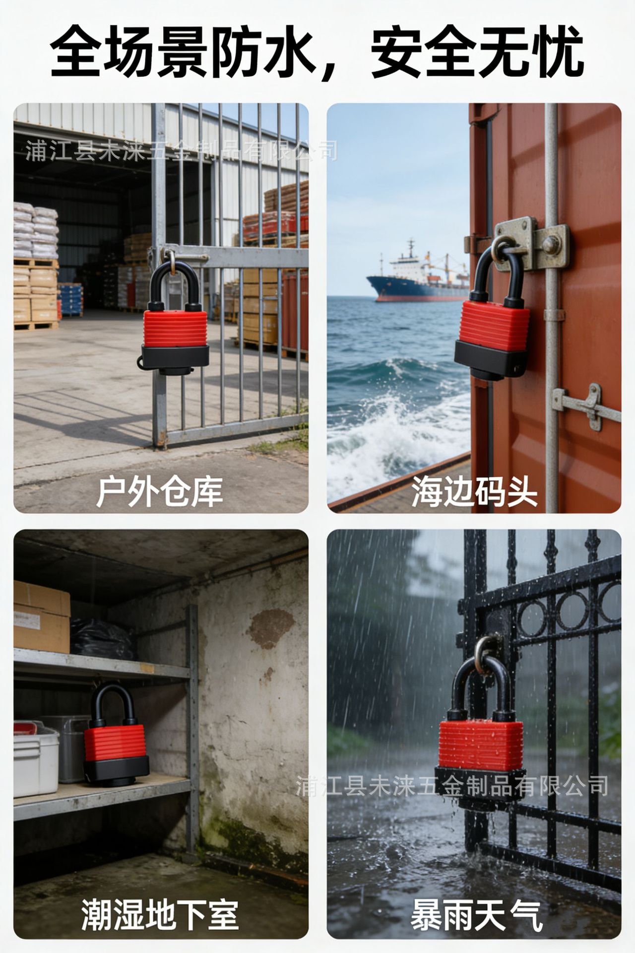 Factory direct sales: Outdoor waterproof multi-layer padlocks, outdoor anti-theft and anti-rust lock heads, locks, door locks, large door locks, copper lock cores pic 3