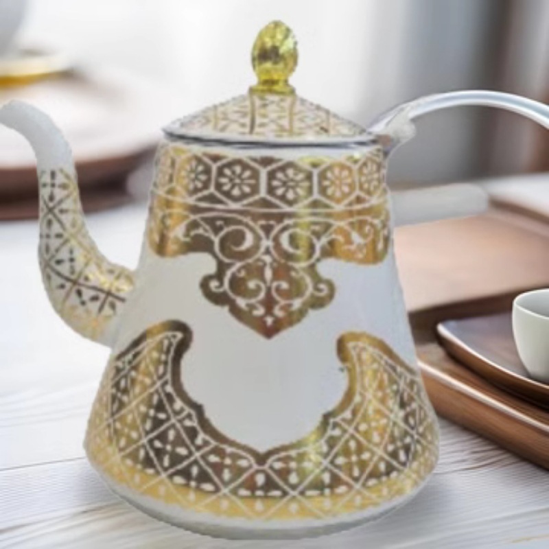 Cross-border Middle Eastern style household thermos flask, patterned thermos flask, large-capacity Arab coffee pot and juice pot set pic 3