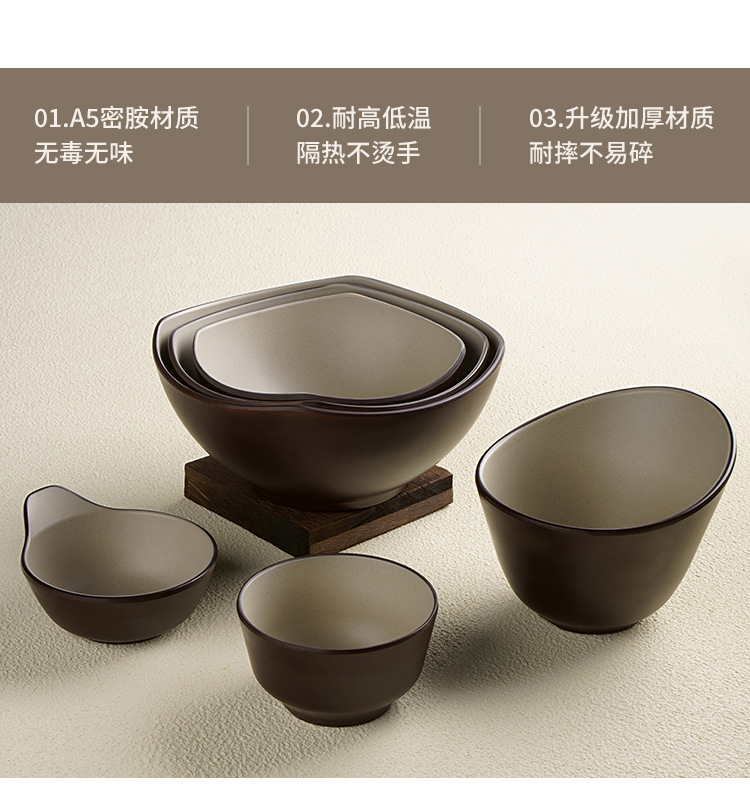 仿瓷碗拉面碗密胺碗餐具牛肉汤粉碗商用麻辣烫大碗塑料面馆专用碗详情2