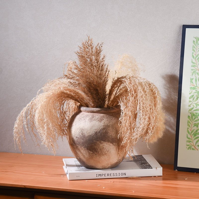 陶瓷花瓶复古风侘寂风插花花器样板房家居饰品摆件高级感装饰摆设详情9