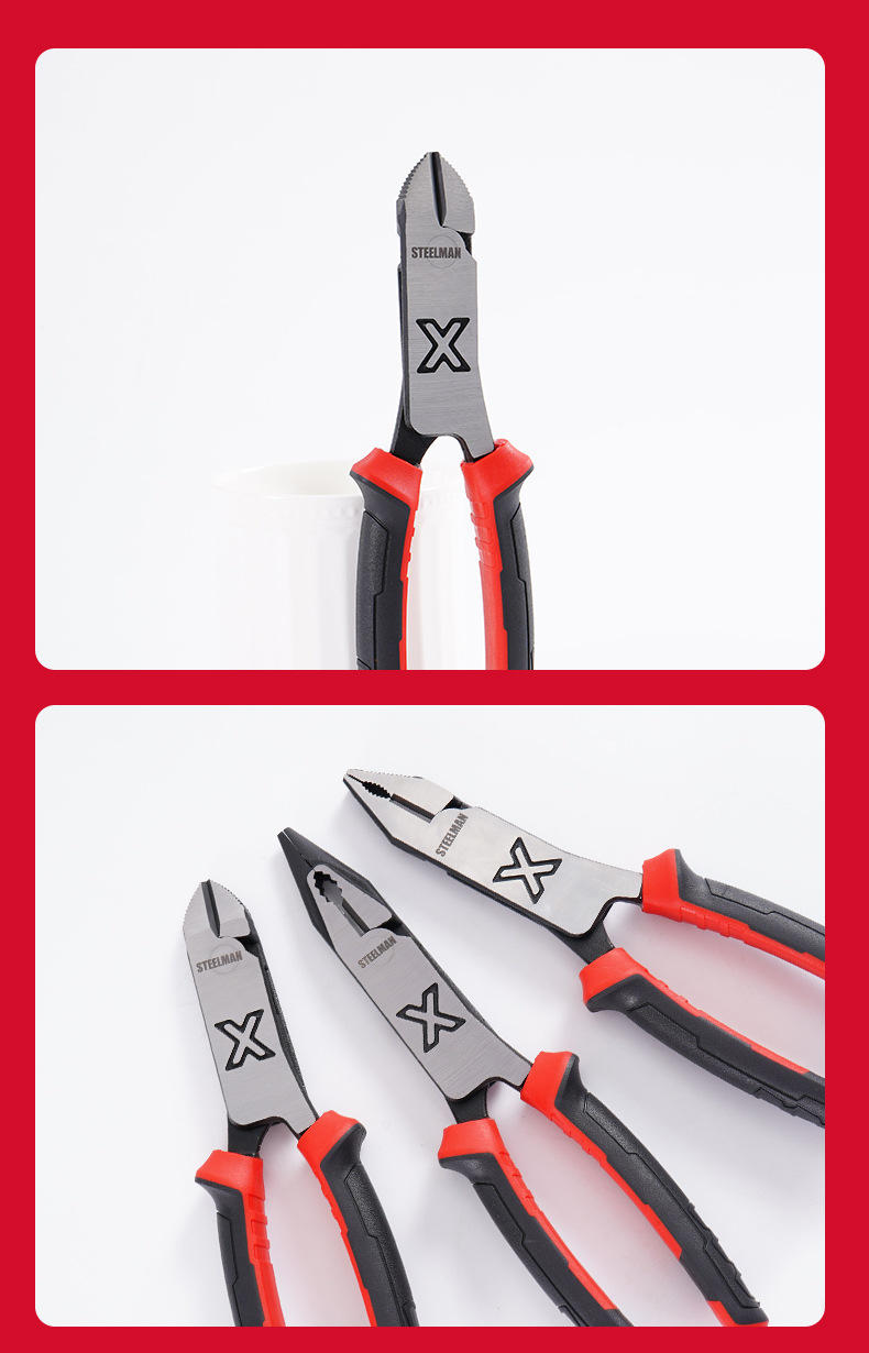 Cross-border high-precision pliers, hardware tools, composite lever pliers, alloy steel jaws, high-strength composite lever pliers pic 9