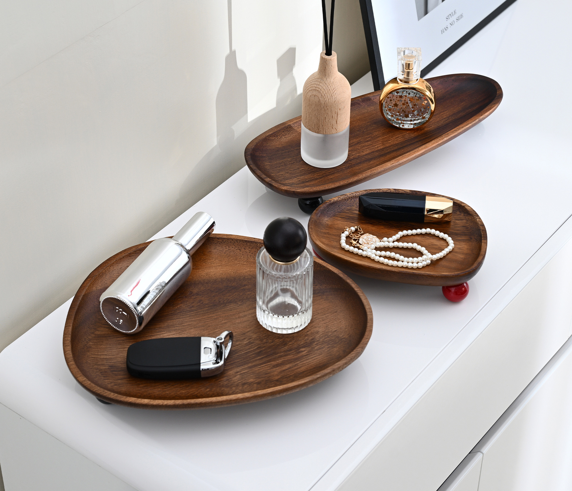 南美胡桃木质托盘ins风茶水杯茶具日式轻奢点心盘摆拍盘玄关摆件详情10