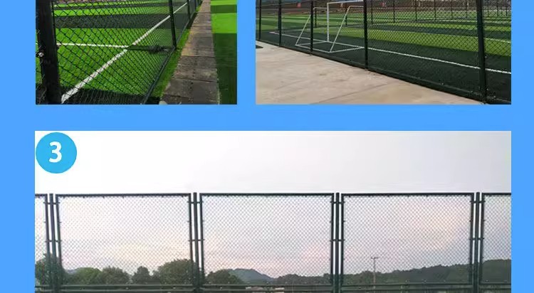 山东足球场围网 学校篮球场羽毛球场勾花护栏网 体育场操场围栏网详情13