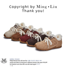 发泡底真皮雪地靴女2025冬季新款复古保暖女靴厚底增高百搭鞋子女详情41