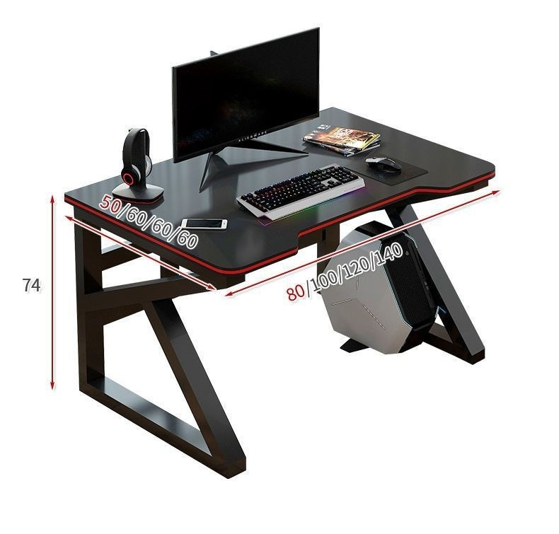 A set of multi-functional desktop home gaming desks and chairs, bedroom computer desks, study desks for students pic 13