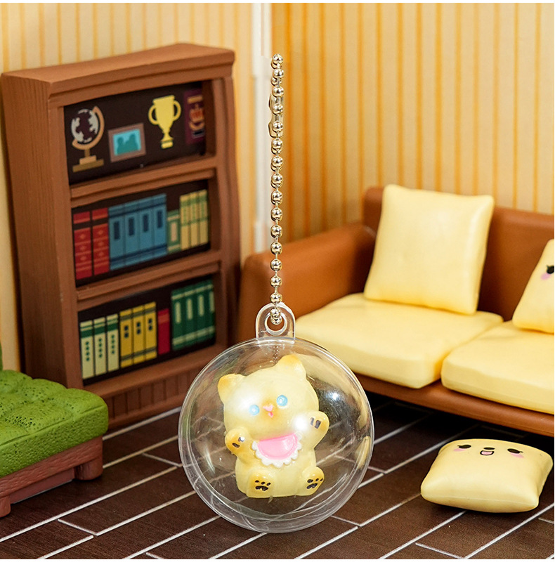 原创糯叽叽元气猫猫摆件可爱精致树脂公仔居家桌面摆饰车内装饰品详情14