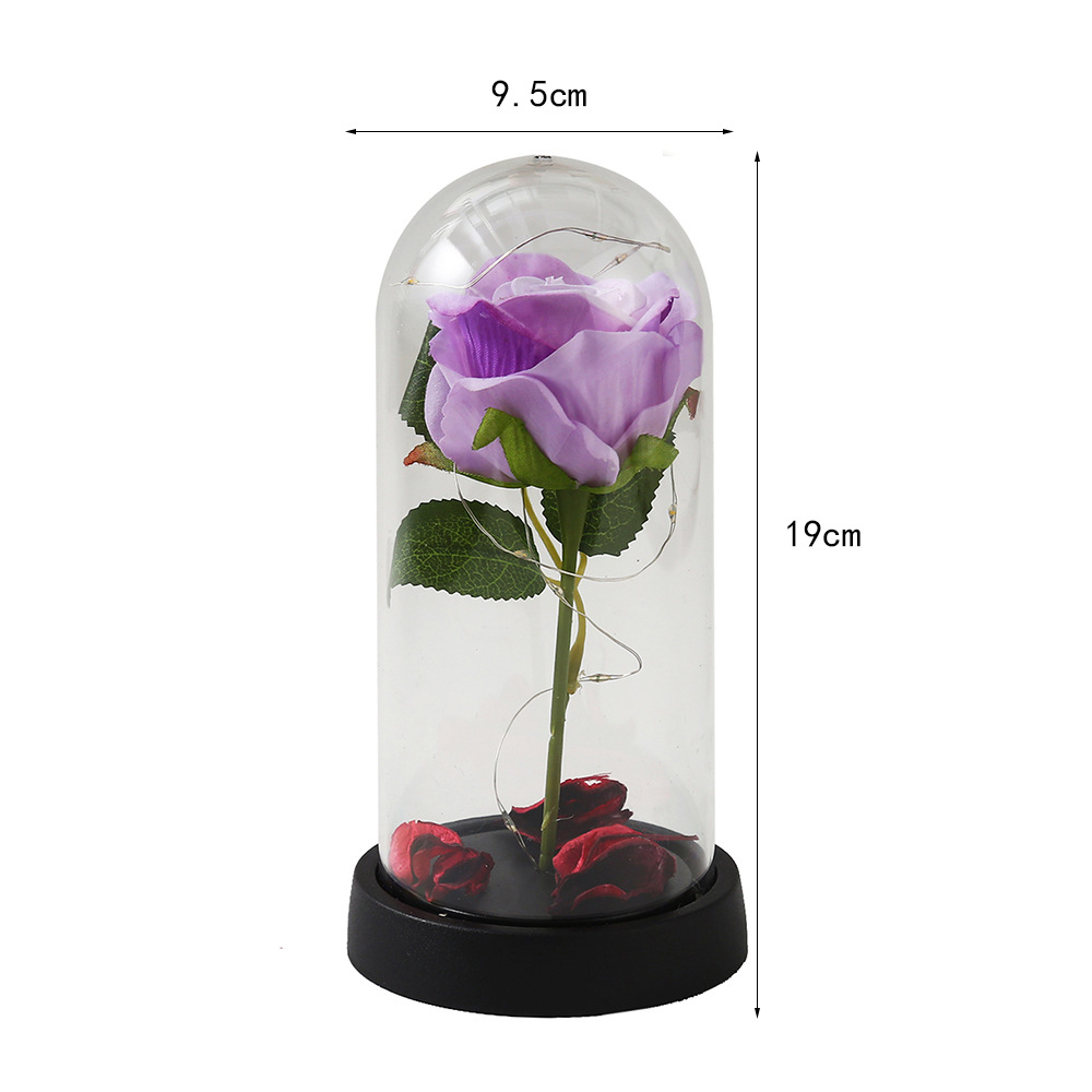 永生花玫瑰花高级香皂LED发光设计 鲜花艺术品 闺蜜生日情人节礼物 现货批发优质选择详情12