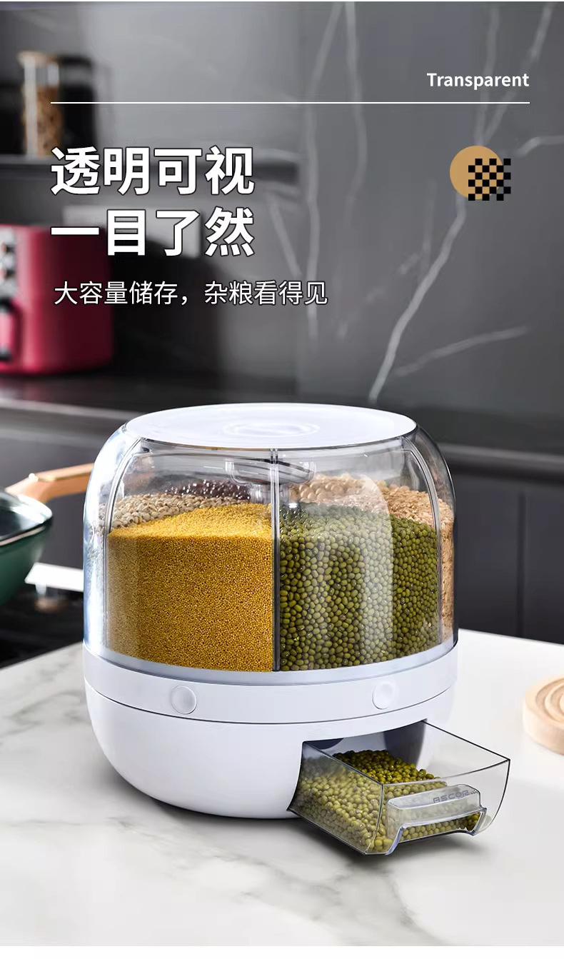 Household sealed cans for grains and cereals, insect-proof and moisture-proof rice jars, food-grade storage containers, and storage boxes pic 11