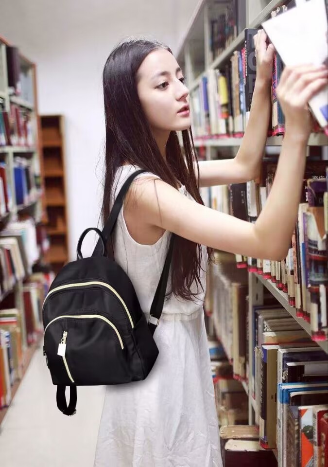 迪丽热巴同款双肩包新款女包韩版防水尼龙背包时尚学院风双肩详情20