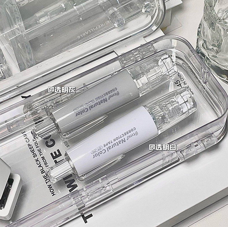 修正带ins风简约按动式可替换芯大容量改正带学生用高颜值涂改带详情19