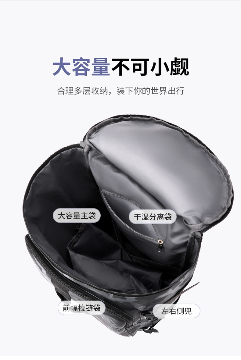 潮流独立鞋仓健身包大容量旅行包时尚百搭外出包短途旅行斜挎包详情11