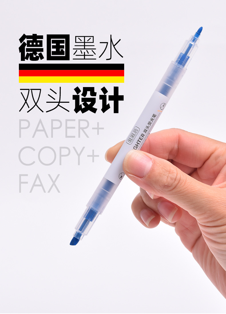 Factory direct supply of double-headed highlighters. Zhongshi Shopping cooperative highlighters: Weiya Hui 22399 pic 4