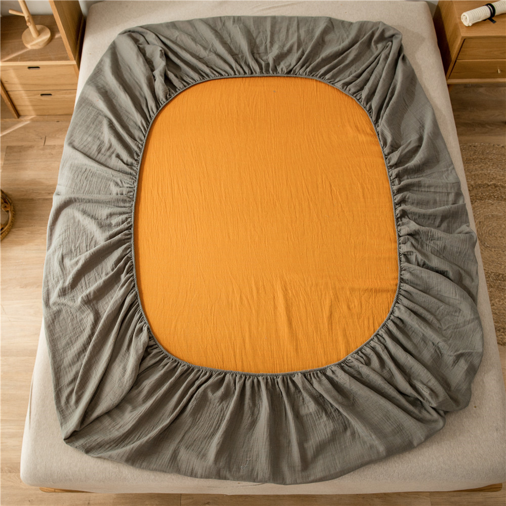 Pure cotton yarn-dyed jacquard double-layer gauze bed cover, single piece of all-cotton gauze mattress protective cover, bedspread, bed cover, single piece of bedding pic 32