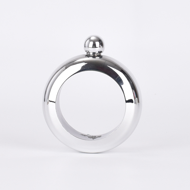New 304 stainless steel 5-ounce wine pot, portable small wine pot, outdoor high appearance level round wine pot in stock pic 7