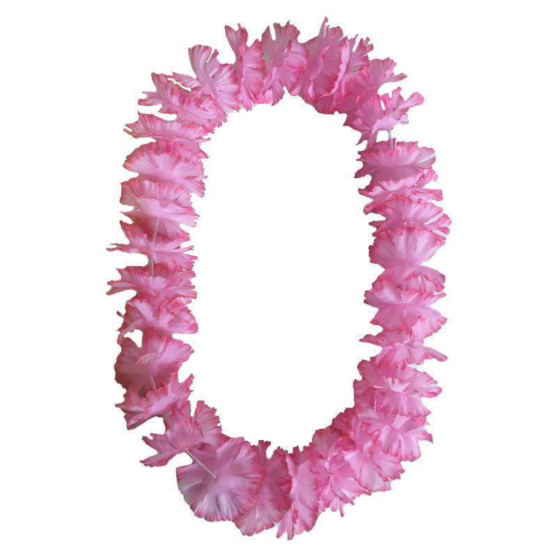 厂家批发纯色彩色夏威夷大康乃馨花环跨境货源源头厂家现货供应详情3