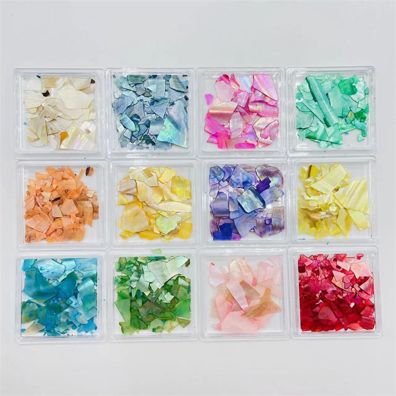 Japanese-style nail art, ultra-thin shell piece accessories, irregular iridery natural abalone shell nail DIY decoration wholesale pic 1