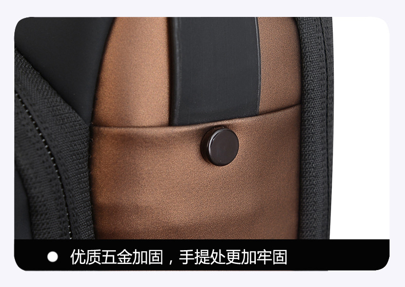 单肩包男款潮流防盗密码锁男士胸包尼龙外贸新款大容量斜挎包手提详情43