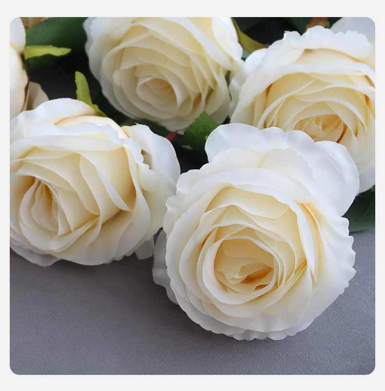 包邮仿真玫瑰单支大花头婚礼装饰假花千层玫瑰景观宠物园艺花卉详情11